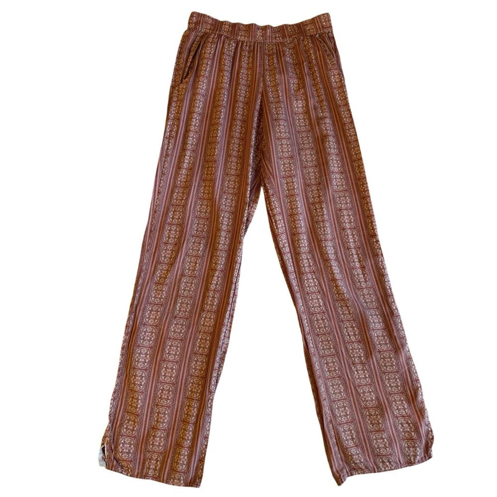 Victoria’s Secret Boho Paisley Pink Casual Elastic Waist Lounge Pants Pajamas XS